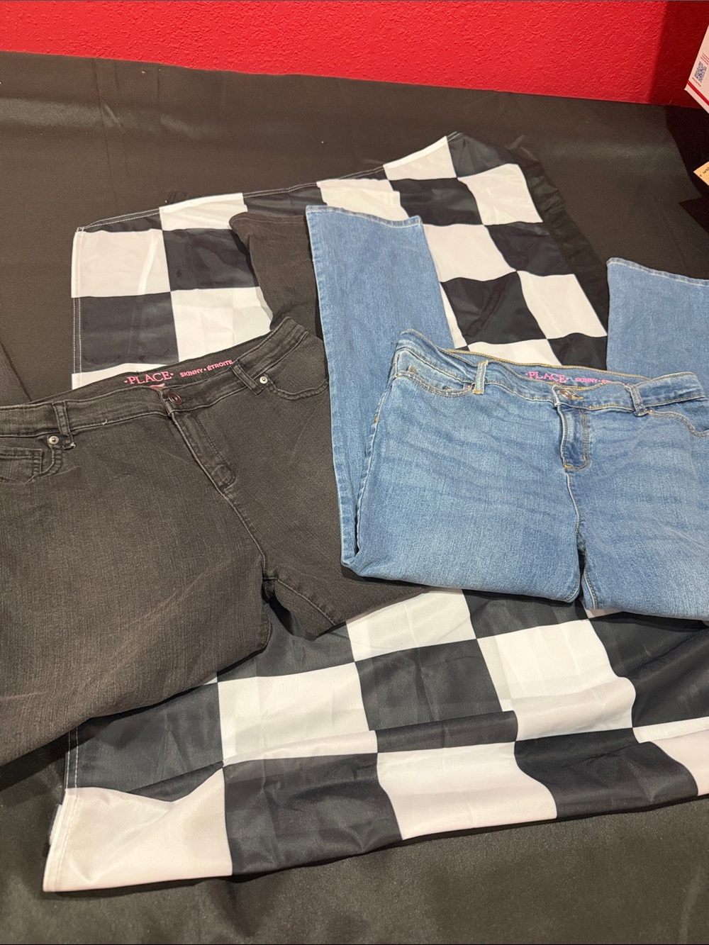 The Children's Place High-Rise Skinny Jeans - Black & Light Blue. 2 pair size18